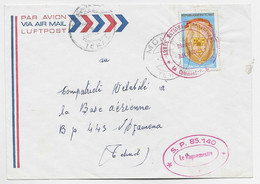 TCHAD FRANCHISE MILITAIRE LETTRE COVER AVION ARMEE NATIONALE TCHADIENNE 1975 + SP 85140 - Tchad (1960-...)