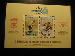 MADRID 1979 Zamora Antwerp 1920 Olympic Games Olympics Football Ochoa Ski Sapporo Japan World Cup 1982 Proof Bloc SPAIN - Verano 1920: Amberes (Anvers)