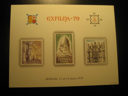 BURGOS 1979 Exfilna El Cid Catedral Arco Sta Maria Big Card Proof SPAIN Document - Proofs & Reprints