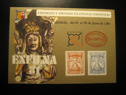 PALENCIA 1981 Exfilna Villada Telegrafo Municipal Hoja Recuerdo Souvenir Bloc Proof Poster Stamp SPAIN Document - Proeven & Herdrukken