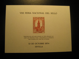 SEVILLA 1974 Junta De Defensa Nacional Poster Stamp Engraving Proof SPAIN Document - Essais & Réimpressions