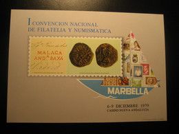 MARBELLA Malaga 1979 Casino As Fenicio Coin Archeology Card Proof SPAIN Document - Probe- Und Nachdrucke