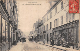 95-L'ISLE-ADAM- LA GRANDE RUE ET LA POSTE - L'Isle Adam