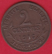 France 2 Centimes 1916 - Andere & Zonder Classificatie