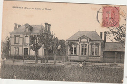 BOISNEY 27 EURE  CPA  ECOLE ET MAIRIE - Other & Unclassified