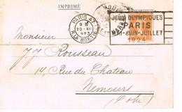 LETTRE - IMPRIME - MARQUE POSTALE -  JEUX OLYMPIQUES 1924 - RUE DE LA BOETIE - 20-12-1923 - - Summer 1924: Paris