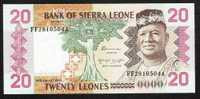 SIERRA LEONE  P14b   20  LEONES   1984  #FF    8 Digits    UNC. - Sierra Leona