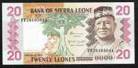 SIERRA LEONE  P14b   20  LEONES   1984  #FF    8 Digits    UNC. - Sierra Leone