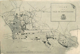 St Nazaire * Plan De La Ville * Tiré Du Plan De La Démocratie De L'ouest * 1906 - Saint Nazaire