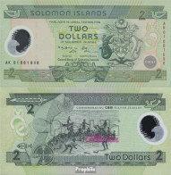 Salomoninseln Pick-Nr: 23 Bankfrisch 2001 2 Dollars - Isla Salomon