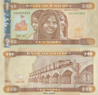 Eritrea Pick-Nr: 11 Bankfrisch 2012 10 Nakfa - Erythrée
