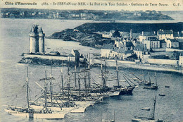 St Servan * Le Port Et La Tour Solidor * Bateau Voilier Goélettes De Terre Neuve - Saint Servan