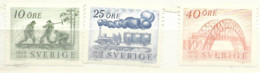 SUEDE N° 411/413 CENTENAIRE DES CHEMINS DE FER SUEDOIS NEUF AVEC CHARNIERE - Unused Stamps