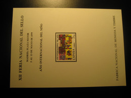 MADRID 1979 Feria Nacional Año Int. Del Niño Big Bloc Card Proof SPAIN Document - Proofs & Reprints