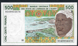 W.A.S. NIGER P610He 500 FRANCS (19)95      VF+   Central Vertical Fold - Niger