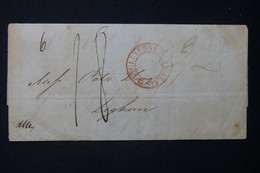 FRANCE - Cachet Rouge "Angleterre Par Calais " Sur Lettre De Londres En 1836 - L 130785 - Marques D'entrées