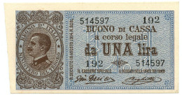 1 LIRA BUONO DI CASSA EFFIGE VITTORIO EMANUELE III 28/12/1917 QFDS - Regno D'Italia – Autres