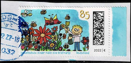 Bund 2022,Michel# 3701 O Kinder Malen Briefmarken - Usati