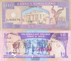 Somaliland Pick-number: 2a Uncirculated 1994 10 Shillings - Somalië