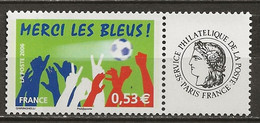 FRANCE MNH ** 3936A Football Sport Merci Les Bleus Gomme Brillante Soccer - Nuovi