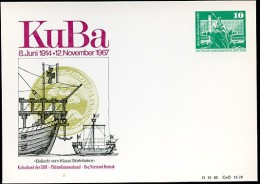 DDR PP16 B2/016 Privat-Postkarte KLAUS STÖRTEBEKER SCHIFFE Rostock 1979 NGK 4,00 € - Postales Privados - Nuevos