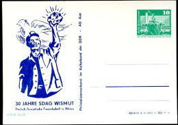 DDR PP16 B2/001 Privat-Postkarte WISMUT AUE Bergmann 1976 - Privé Postkaarten - Ongebruikt