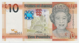 Jersey Banknote (Pick 34) Ten Pound D Series, Code DD - Superb UNC Condition - Jersey