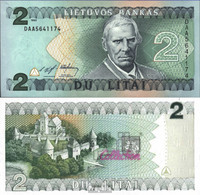 Litauen 54a Bankfrisch 1993 2 Litai - Lithuania