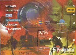 Spanien Block109 Postfrisch 2002 Briefmarkenausstellung - Blocs & Hojas