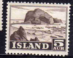 ISLANDA ICELAND ISLANDE 1950 1954 VESTMANNAEYJAR HARBOR 5a MH - Neufs
