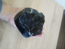 Obsidienne Noire Brute, Raw Black Obsidian, Natural Stones, Gemstone, Pierres Naturelles, Chakra - 972gr - Minéraux