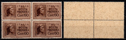ITALIA LUOGOTENENZA - 1945 - DANTE ALIGHIERI IN QUARTINA - POSTA PNEUMATICA - MNH - Other & Unclassified