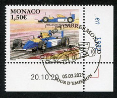 MONACO (2021) Voitures Course Mythiques, Formula Formule 1, Williams Renault FW14B, Grand Prix - Coin Daté - Oblitérés