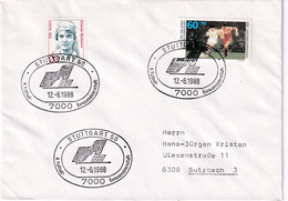 Germany 1988 Cover; Football Fussball Calcio Soccer: UEFA EURO 88; Neckarstadion Stuttgart; England - Republic Ireland - 1966 – Inglaterra