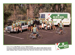 CARTE CYCLISME GROUPE TEAM KELME 1985 ( FORMAT 15 X 21, VOIR PARTIE ARRIERE ) - Ciclismo