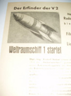 ! Interessante Mappe über 52 Seiten über Rudolf Nebel, Raumfahrt, V2, Raketen, Rocket Space History - Other & Unclassified