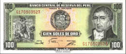 Peru Pick-Nr: 108 Bankfrisch 1975 100 Soles Oro - Peru