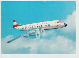 Vintage Pc Austrian Airlines Vickers Viscount 837 Aircraft - 1919-1938: Entre Guerres