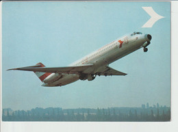 Vintage Pc Austrian Airlines Douglas Dc-9 Aircraft - 1919-1938: Entre Guerres