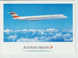 Vintage Pc Austrian Airlines Douglas Dc-9 Aircraft - 1919-1938: Entre Guerres