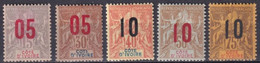 COTE D'IVOIRE - 1912 - GROUPE - SERIE YVERT N° 36/40 * MH  - COTE = 23 EUR. - - Unused Stamps