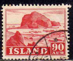 ISLANDA ICELAND ISLANDE 1950 1954 VESTMANNAEYJAR HARBOR 90a USED USATO OBLITERE' - Usati