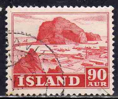 ISLANDA ICELAND ISLANDE 1950 1954 VESTMANNAEYJAR HARBOR 90a USED USATO OBLITERE' - Usati