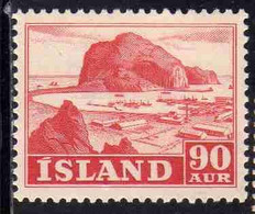 ISLANDA ICELAND ISLANDE 1950 1954 VESTMANNAEYJAR HARBOR 90a MNH - Neufs