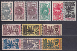 1906 - COTE D'IVOIRE - FAIDHERBE/PALMIER - YVERT N° 21/32 * MH - COTE = 163 EUR. - 1906-08 Palmiers – Faidherbe – Ballay