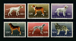 YOUGOSLAVIE - CHIENS - YT 1274 à 1279 * - SERIE COMPLETE 6 TIMBRES NEUFS * - Perros