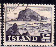 ISLANDA ICELAND ISLANDE 1950 1954 VESTMANNAEYJAR HARBOR 2k USED USATO OBLITERE' - Gebruikt