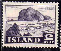 ISLANDA ICELAND ISLANDE 1950 1954 VESTMANNAEYJAR HARBOR 2k MNH - Unused Stamps
