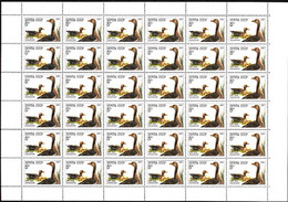 RUSSIA/USSR 1990 FAUNA: Poultry / Farm Birds. 3 FULL SHEETS, MNH - Ganzen