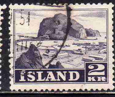 ISLANDA ICELAND ISLANDE 1950 1954 VESTMANNAEYJAR HARBOR 2k USED USATO OBLITERE' - Gebraucht